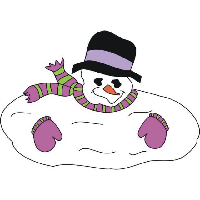 Melted Snowman Template