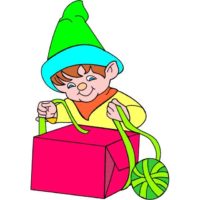 Elf Wrapping Present
