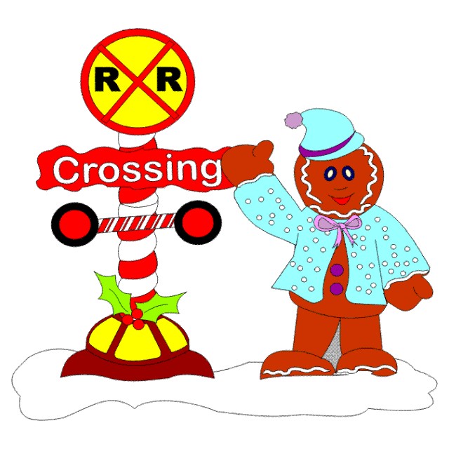 Gingerbread Railway Crossing #2 – PatternsRus Seasonal Woodworking Patterns
