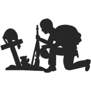 soldier praying silhouette