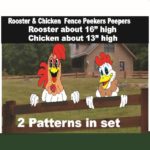Chicken Rooster Fence Peekers Peepers