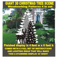 Giant 3D Christmas Tree Scene