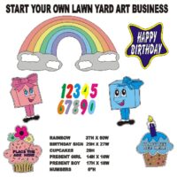 Giant Happy Birthday Rainbow Scene