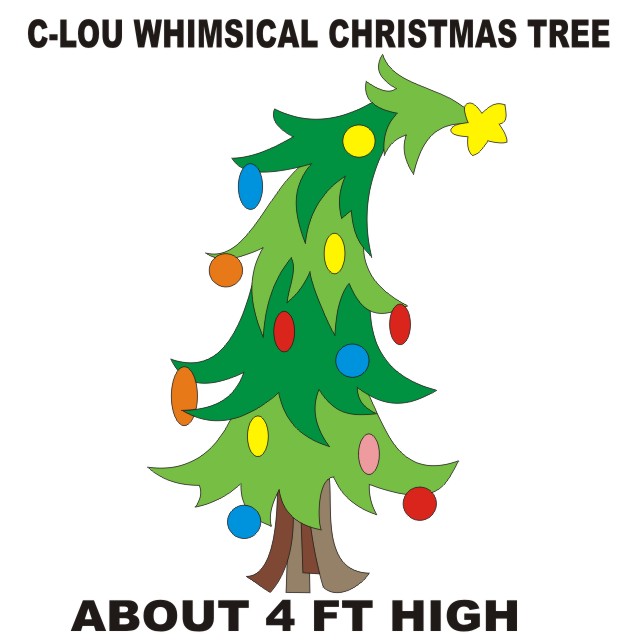 c lou whimsical christmas tree web
