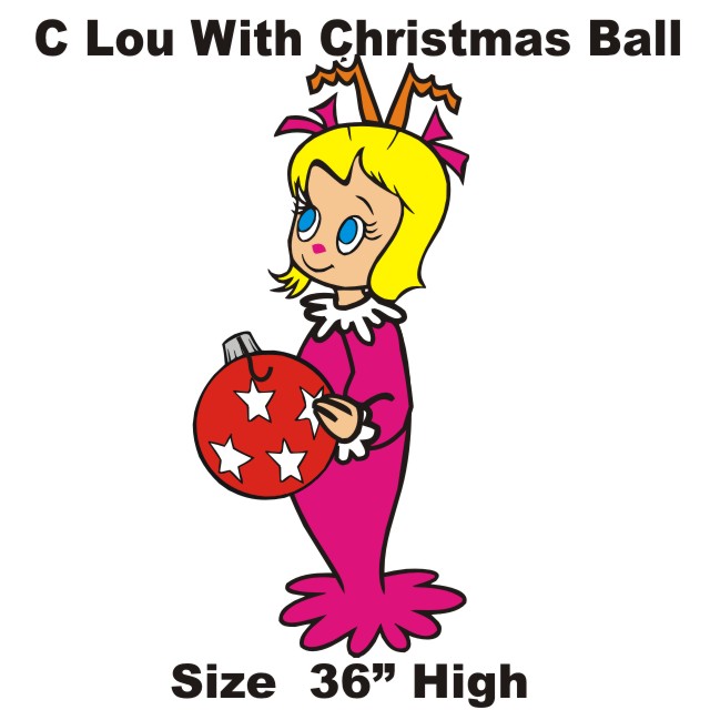 c lou with christmas ball web
